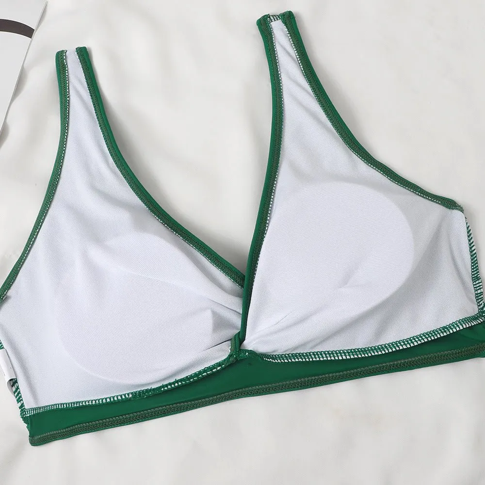 Neuer geblümter Bikini mit hoher Taille