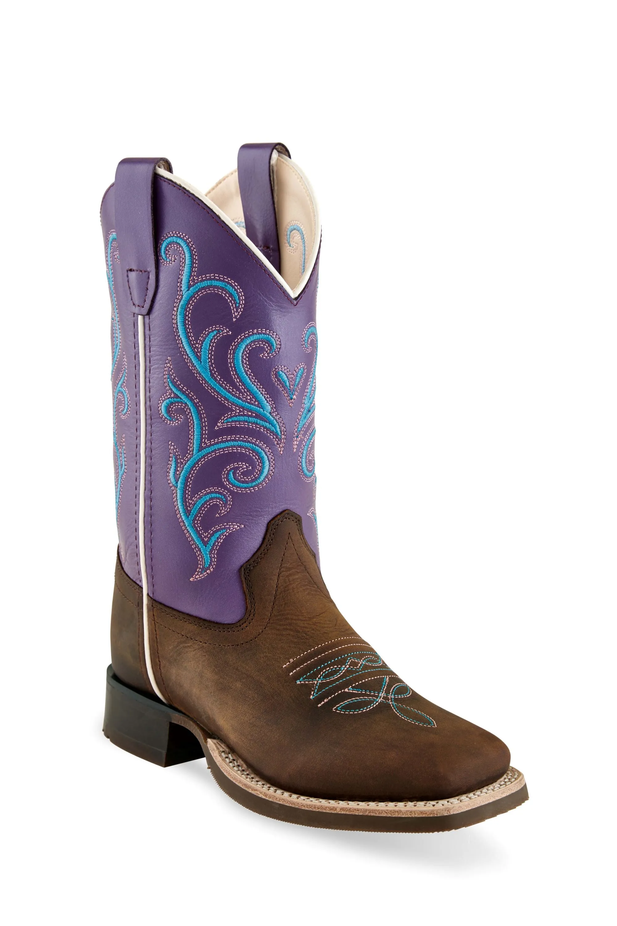 'Old West' Youth 10.5" Girls' Purple Western - Brown / Purple