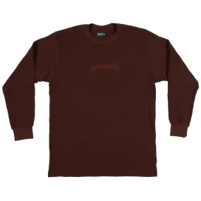 Orchard Emb Text Logo Thermal Shirt Chocolate/Chocolate