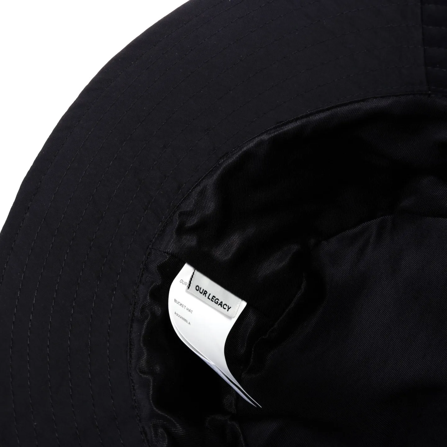 OUR LEGACY BUCKET HAT BLACK DENSE LIQUID NYLON