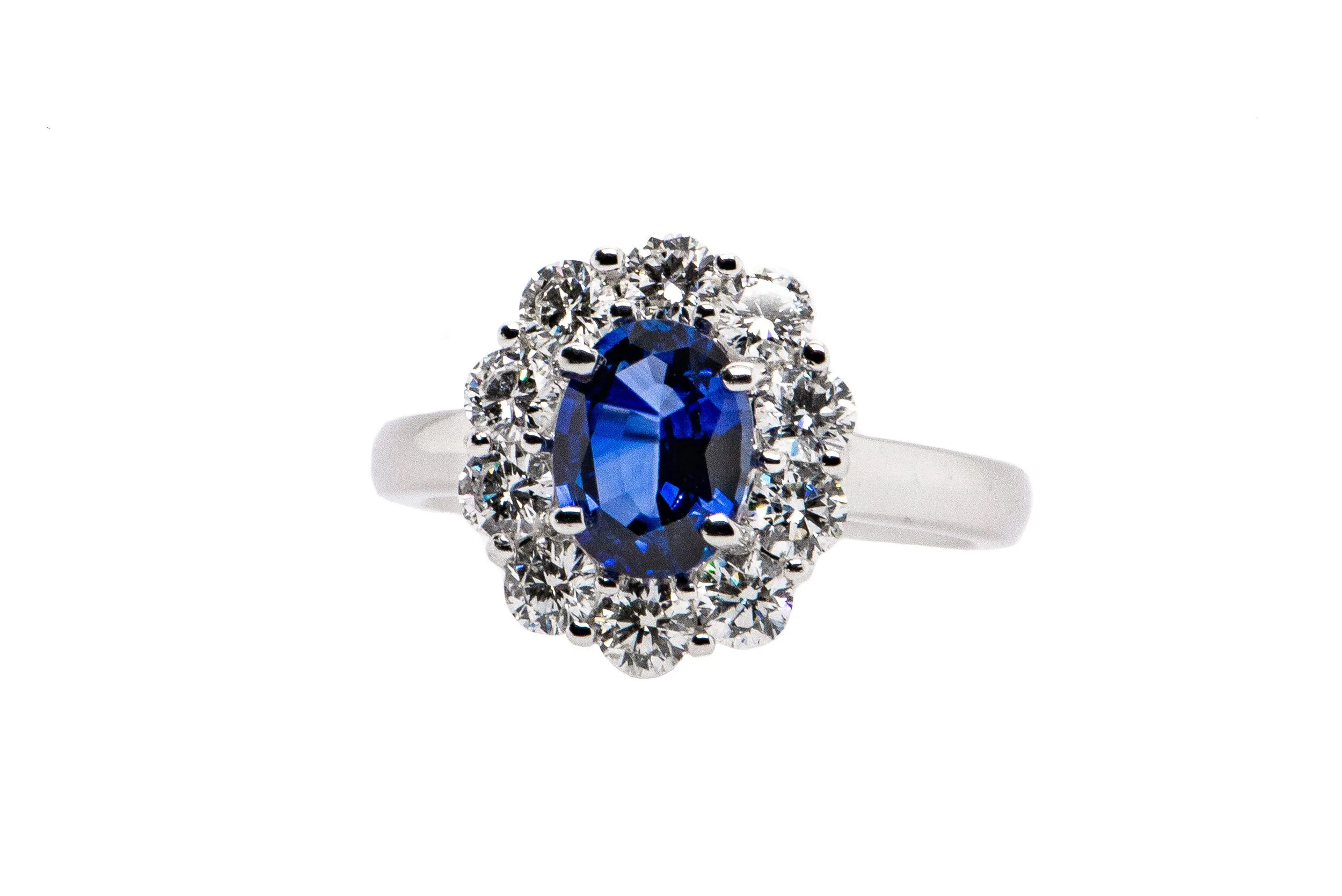 Oval Sapphire and Diamond Ring