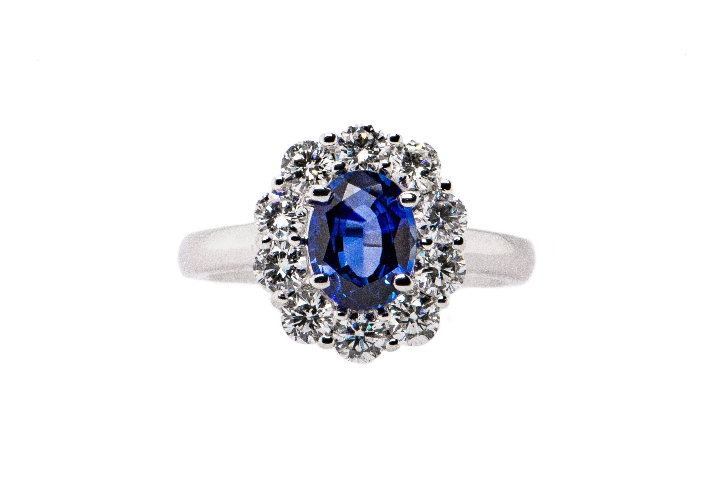 Oval Sapphire and Diamond Ring