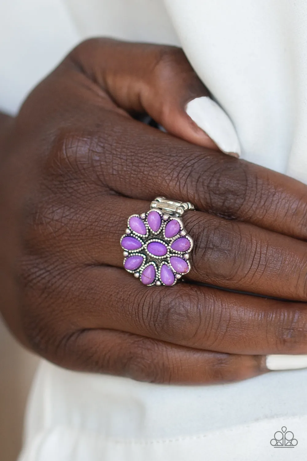 Paparazzi Stone Gardenia - Purple Ring