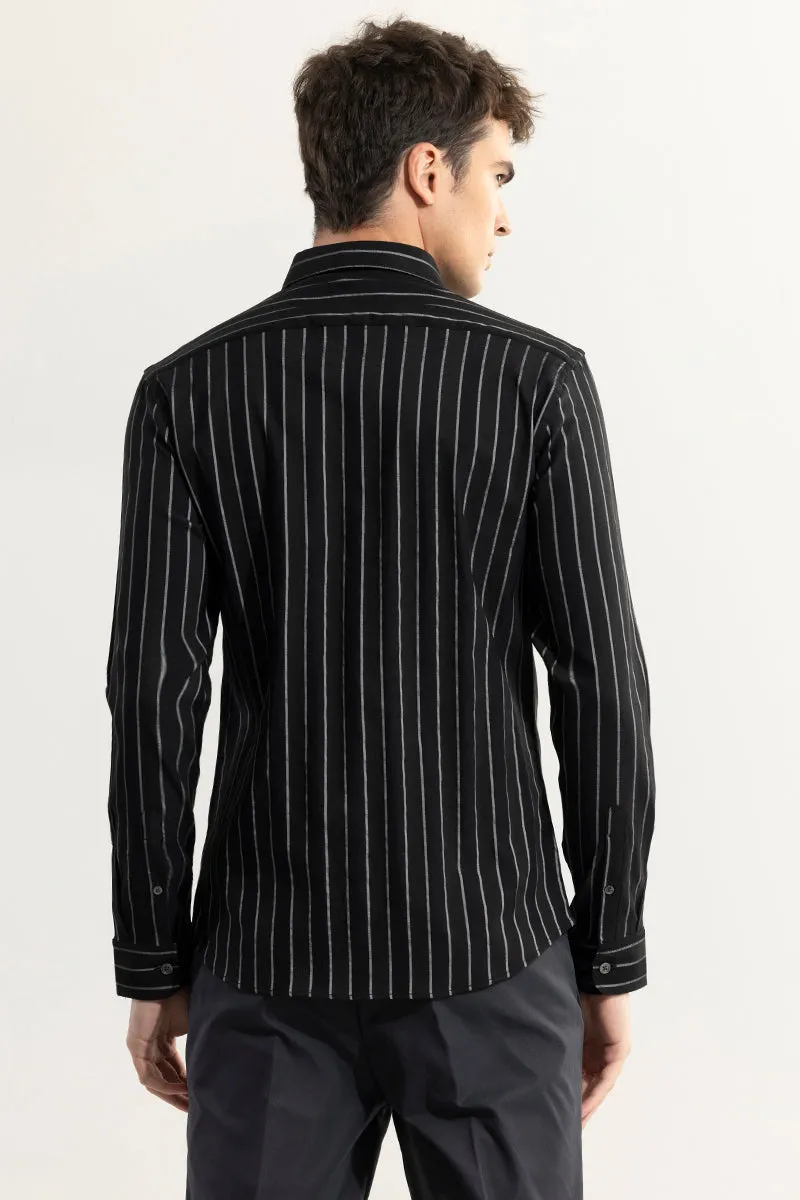 Pen Stripe Black Shirt