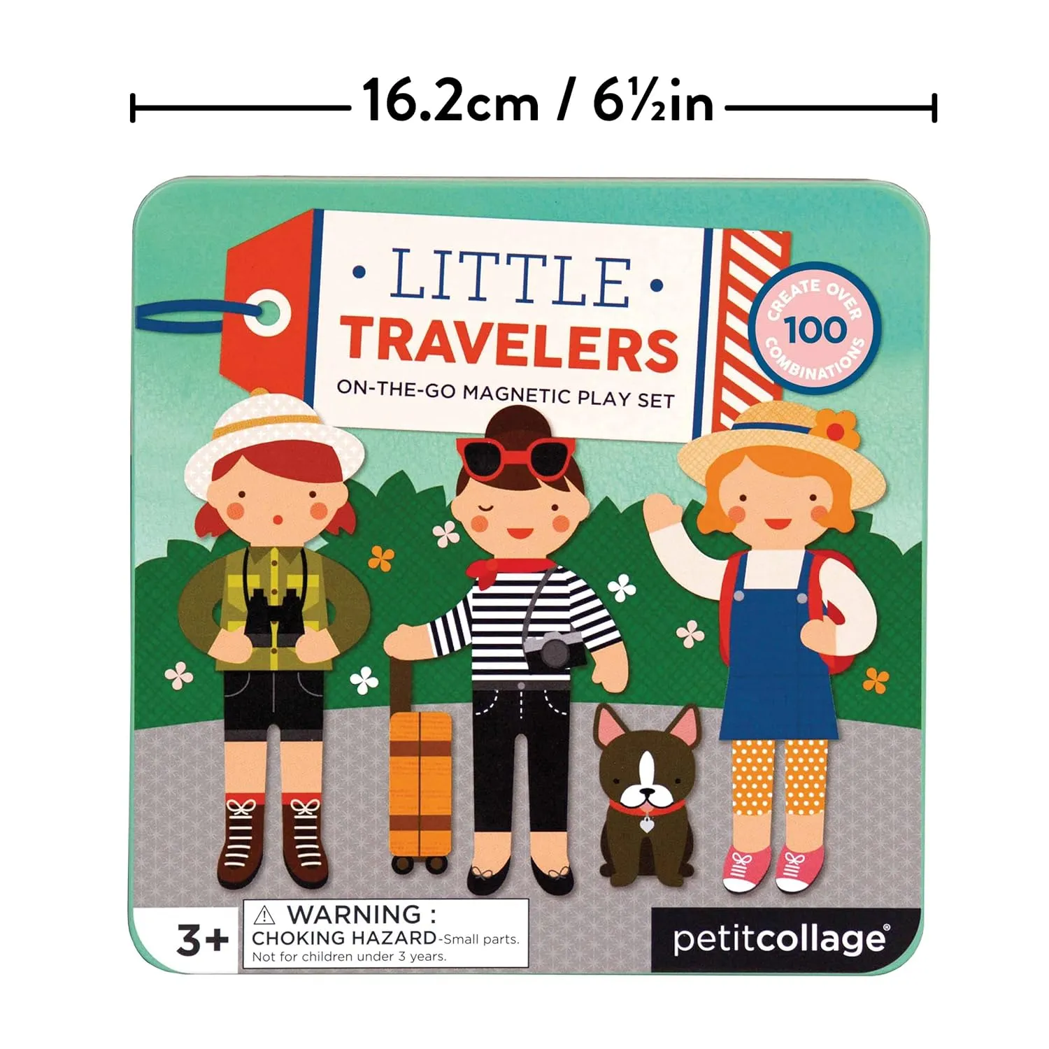 Petit Collage Magnetic Play Set Little Travelers – Mix & Match Magnetic Game