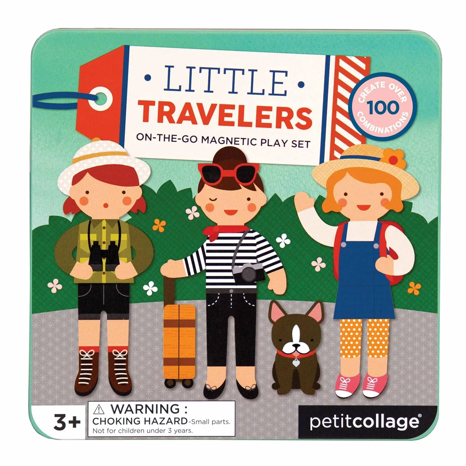 Petit Collage Magnetic Play Set Little Travelers – Mix & Match Magnetic Game