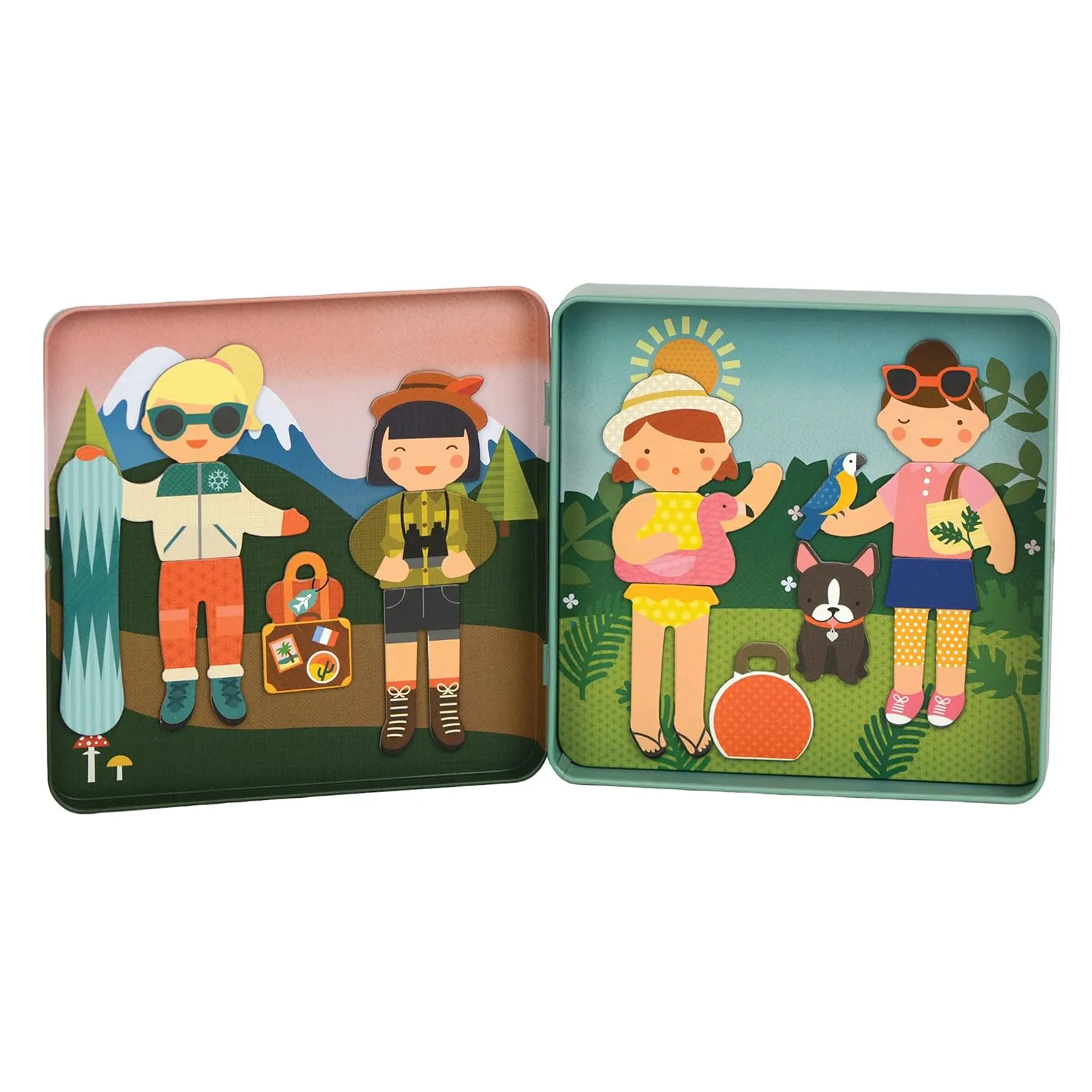 Petit Collage Magnetic Play Set Little Travelers – Mix & Match Magnetic Game