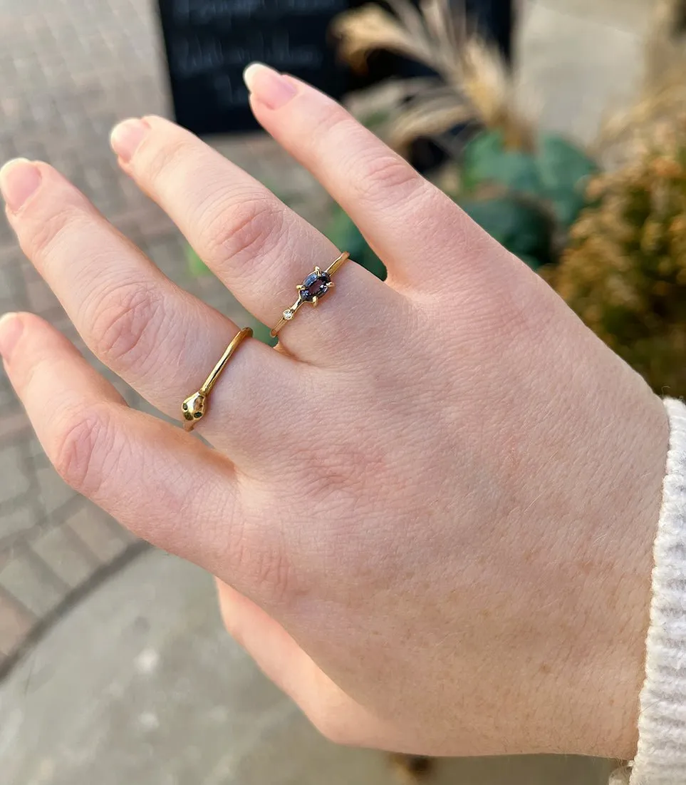 Petite Baleine 14k Purple Spinel Wink Ring