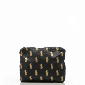 Pineapple Royale Small Pouch / Gold & Black