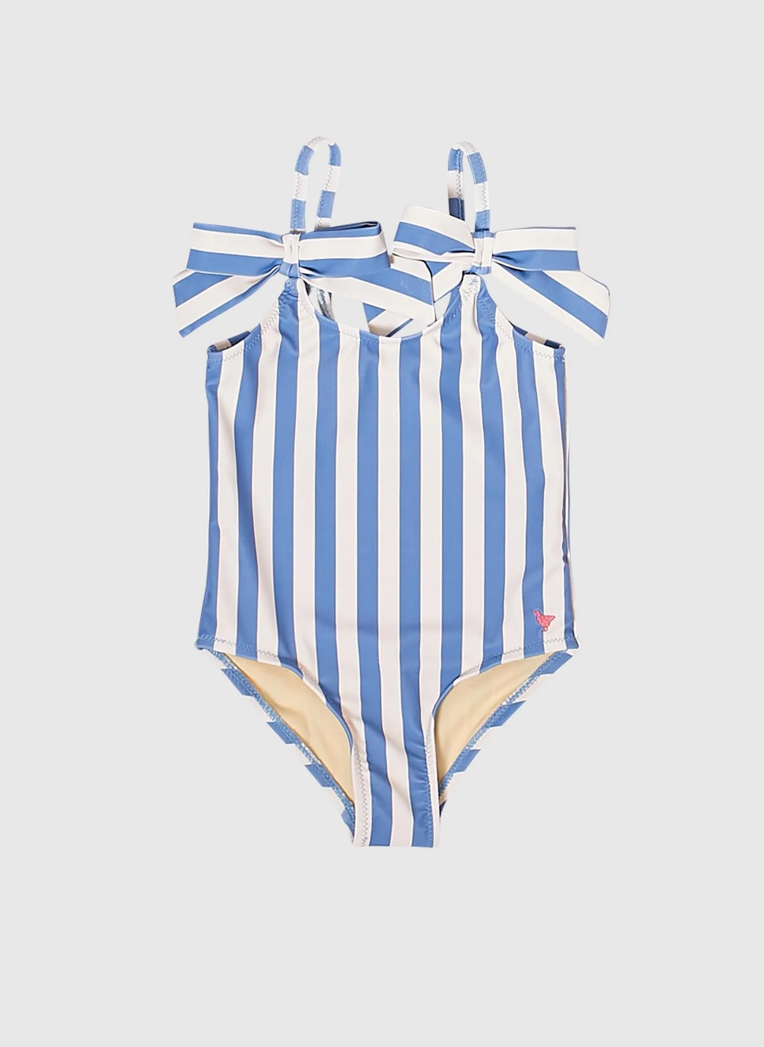 Pink Chicken Lulu Swim Suit in Riviera & Antique White Stripe