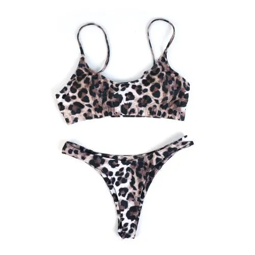 Piper Leopard Tanga Mikro-Bikini