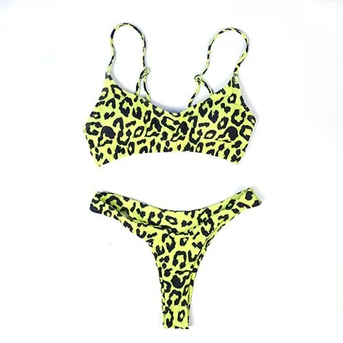 Piper Leopard Tanga Mikro-Bikini