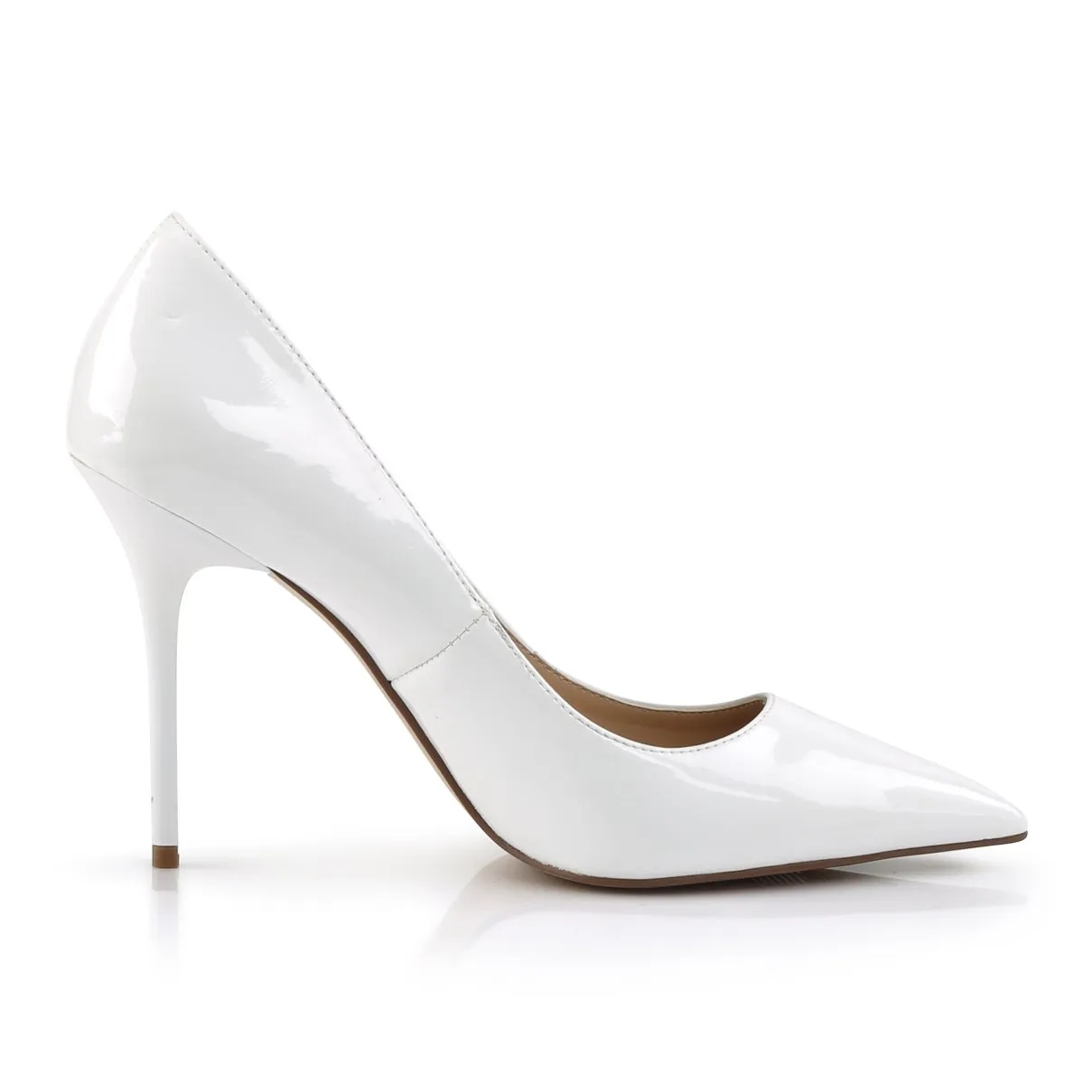 Pleaser Classique-20-White-Size 10-Clearance