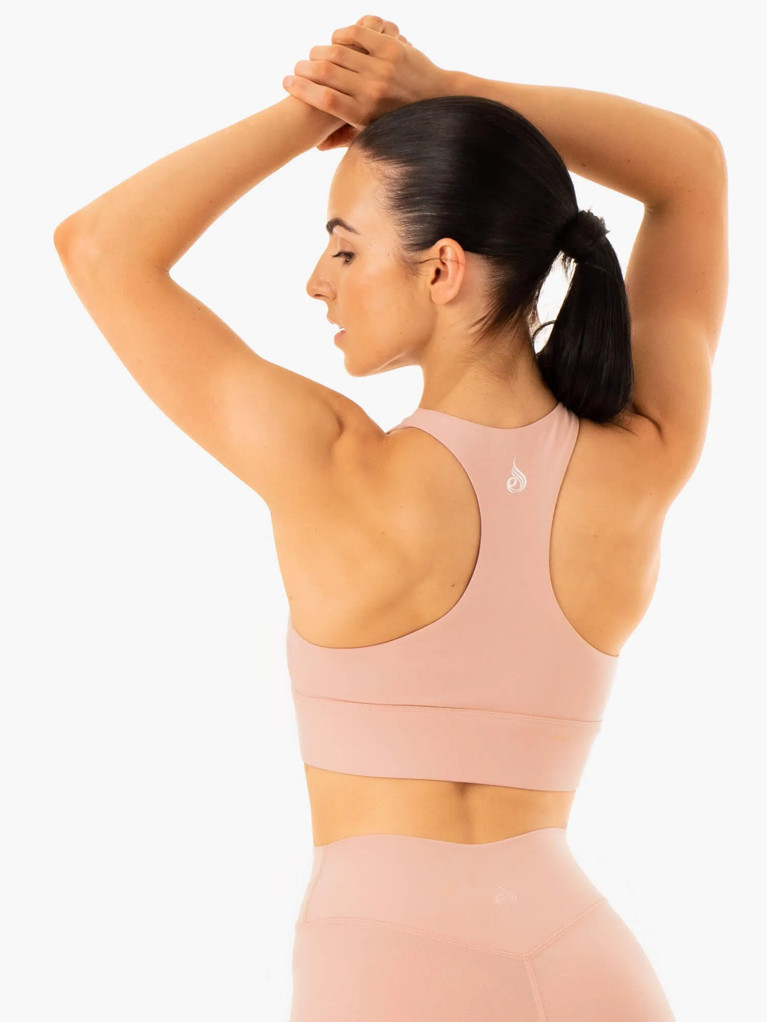 Replay Cut Out Sports Bra - Nude