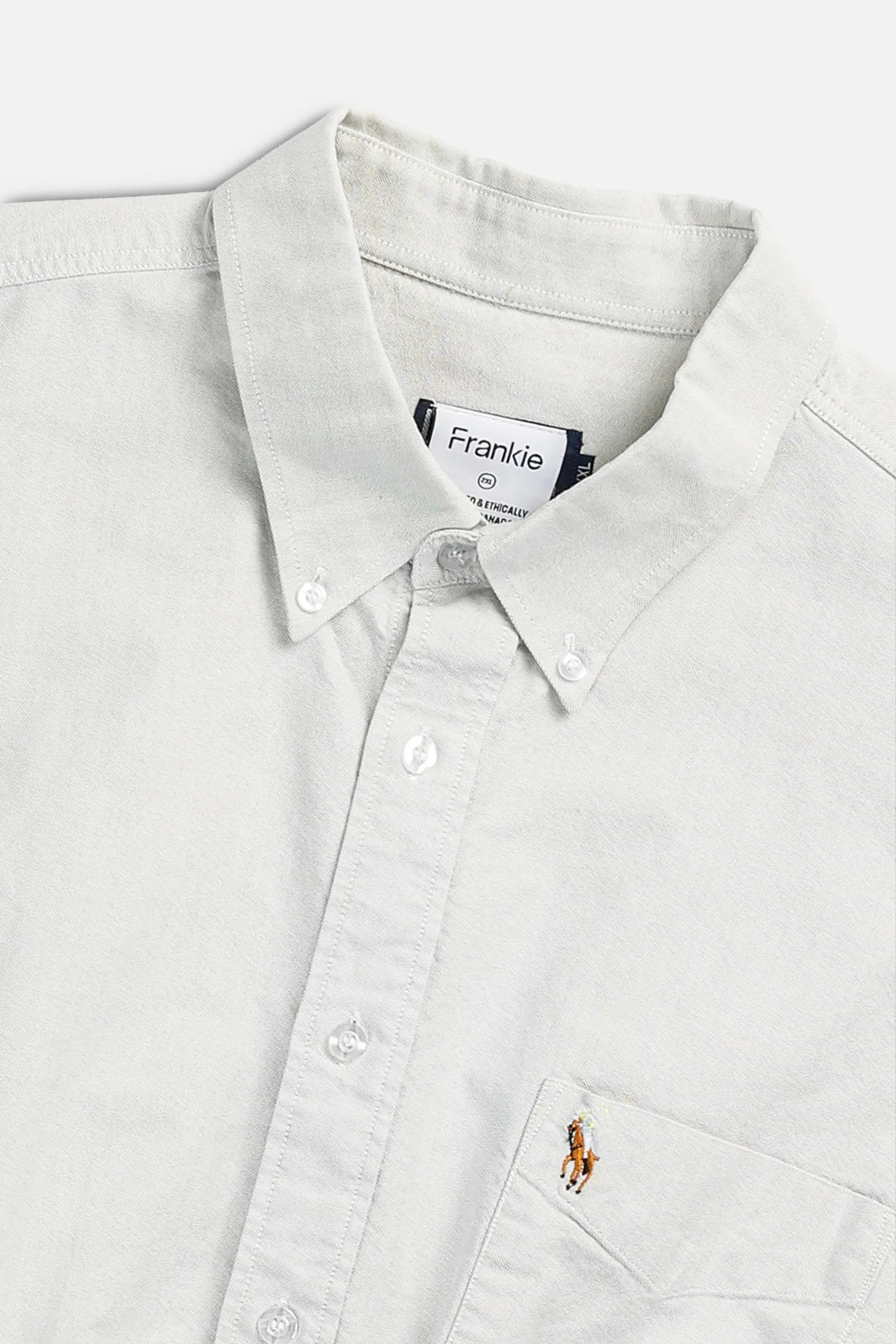 Rework Oxford Cinch Crop Shirt - XXL