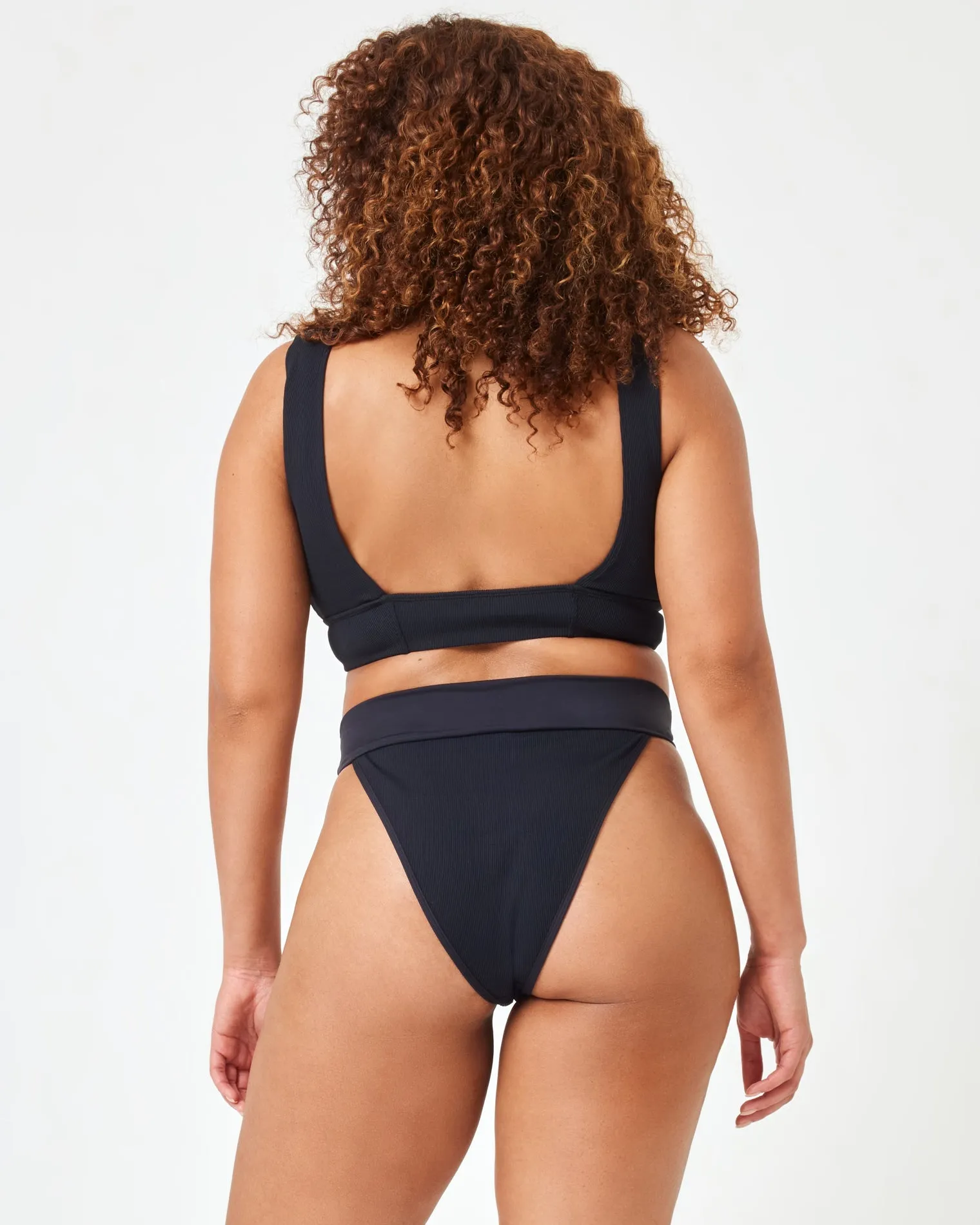 Ribbed Lola Bikini Bottom - Black