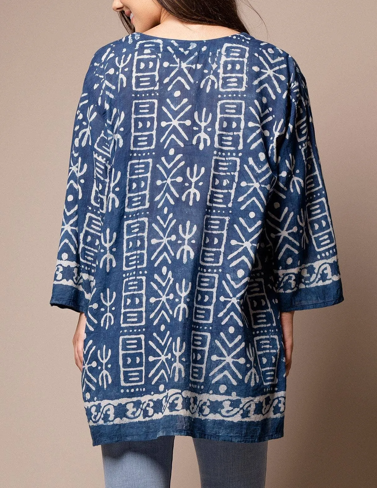 Rishika Indian Tunic - Indigo - As-Is-Clearance