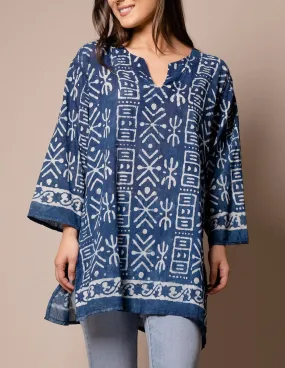 Rishika Indian Tunic - Indigo - As-Is-Clearance