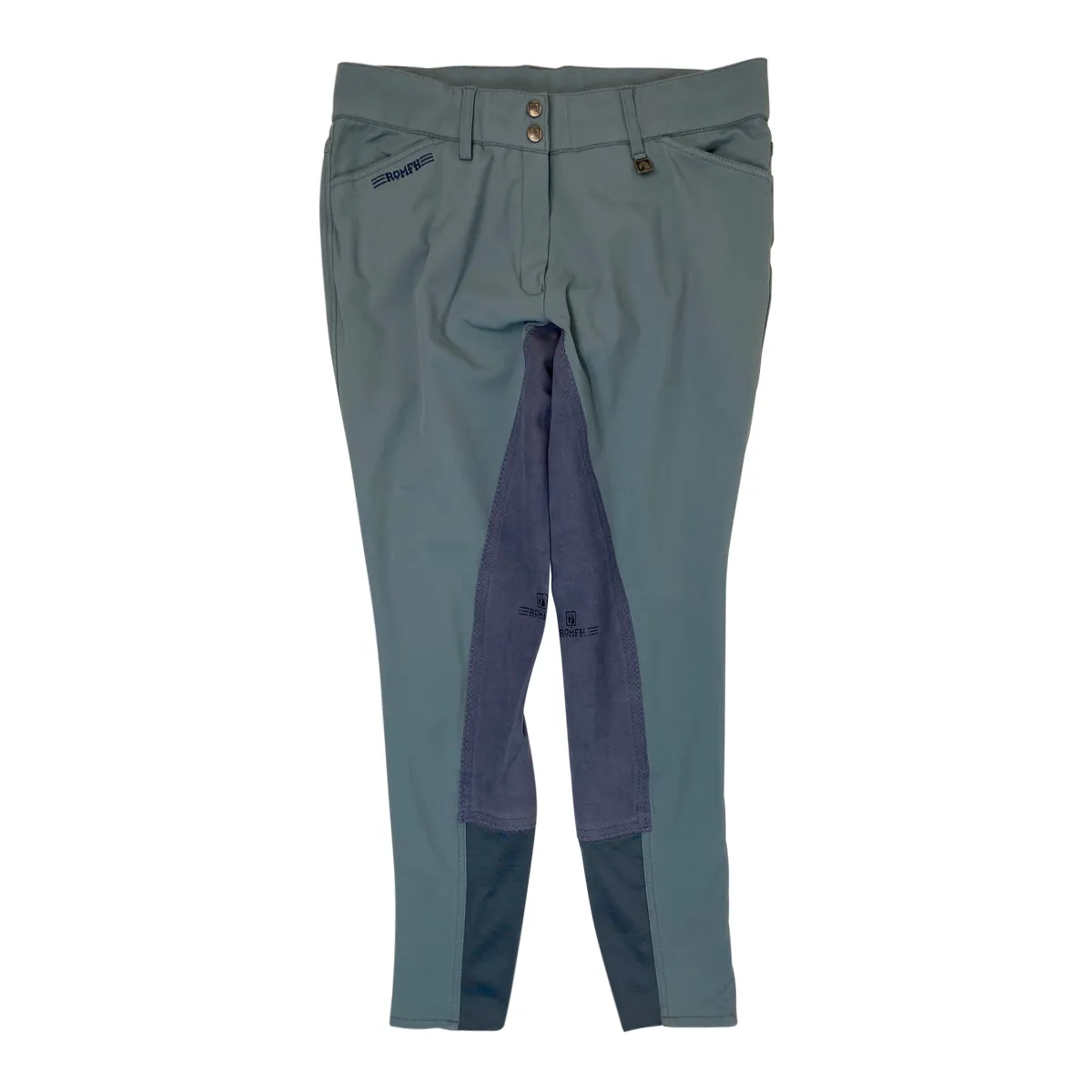 Romfh 'Sarafina' Full Seat Breeches in Teal/Blue - 32R