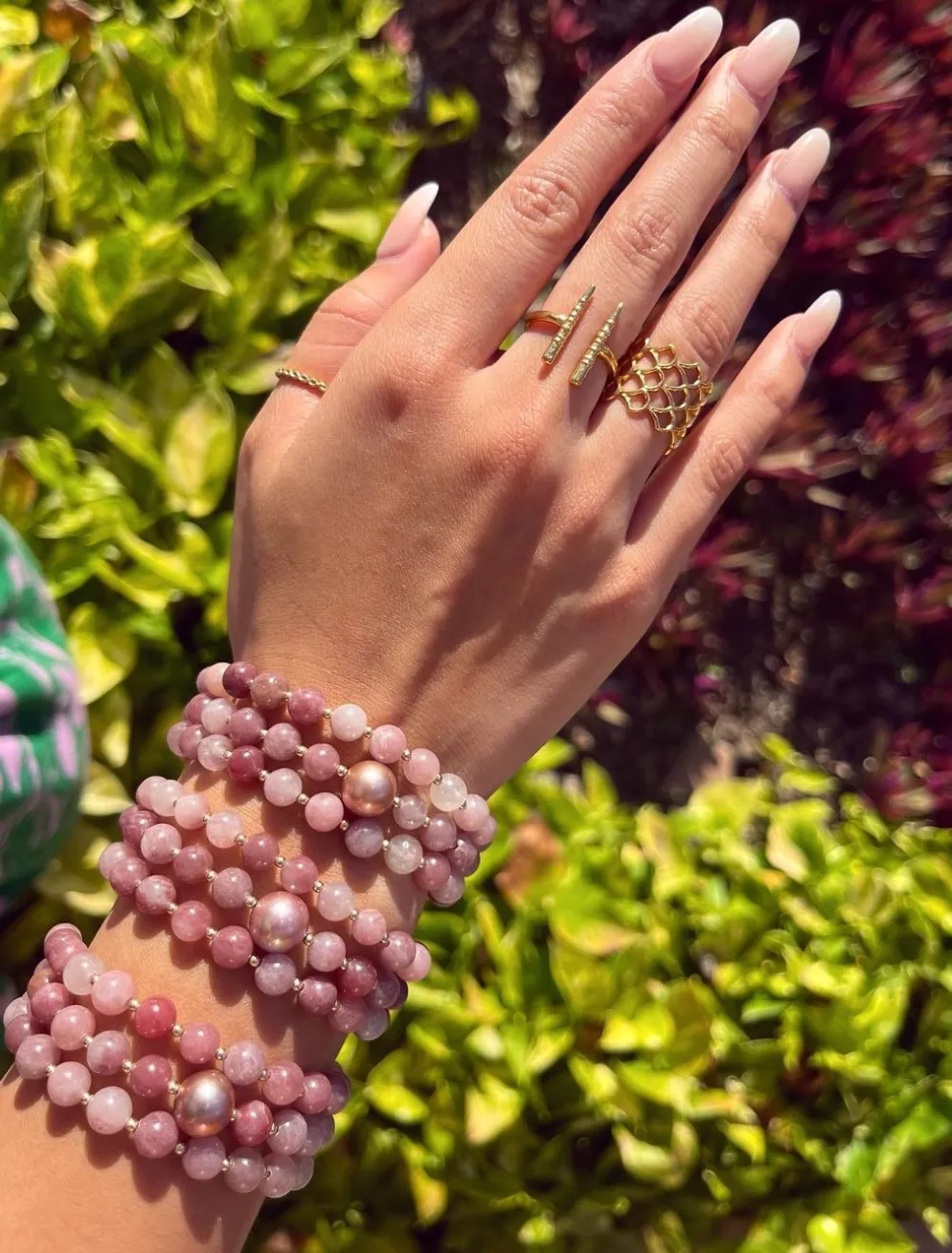 Rose Quartz Edison Pearl Wrap Bracelet / Necklace