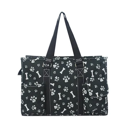 Round Of a Paws NGIL Zippered Caddy Organizer Tote Bag