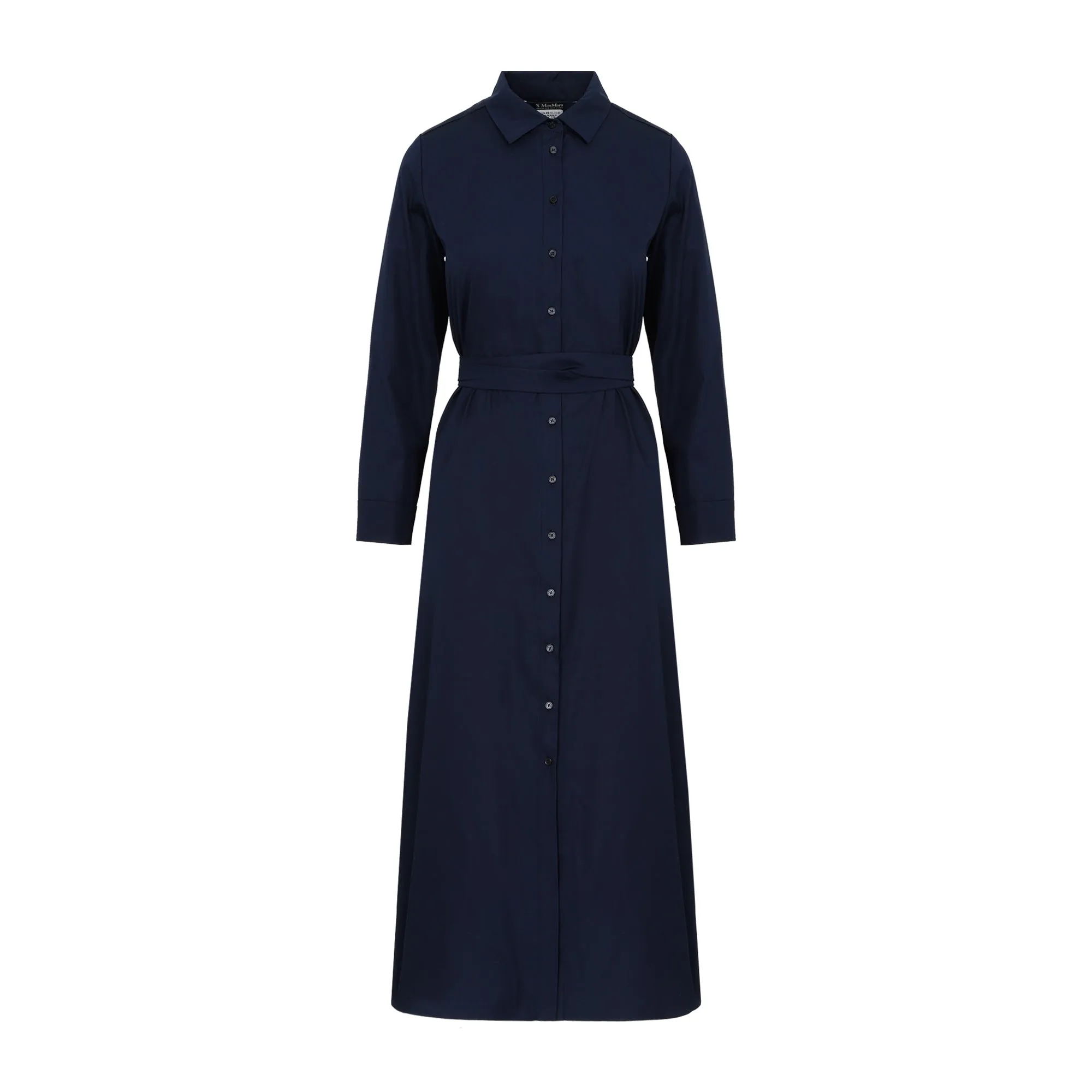 'S Max Mara Button-Up Belted Dress