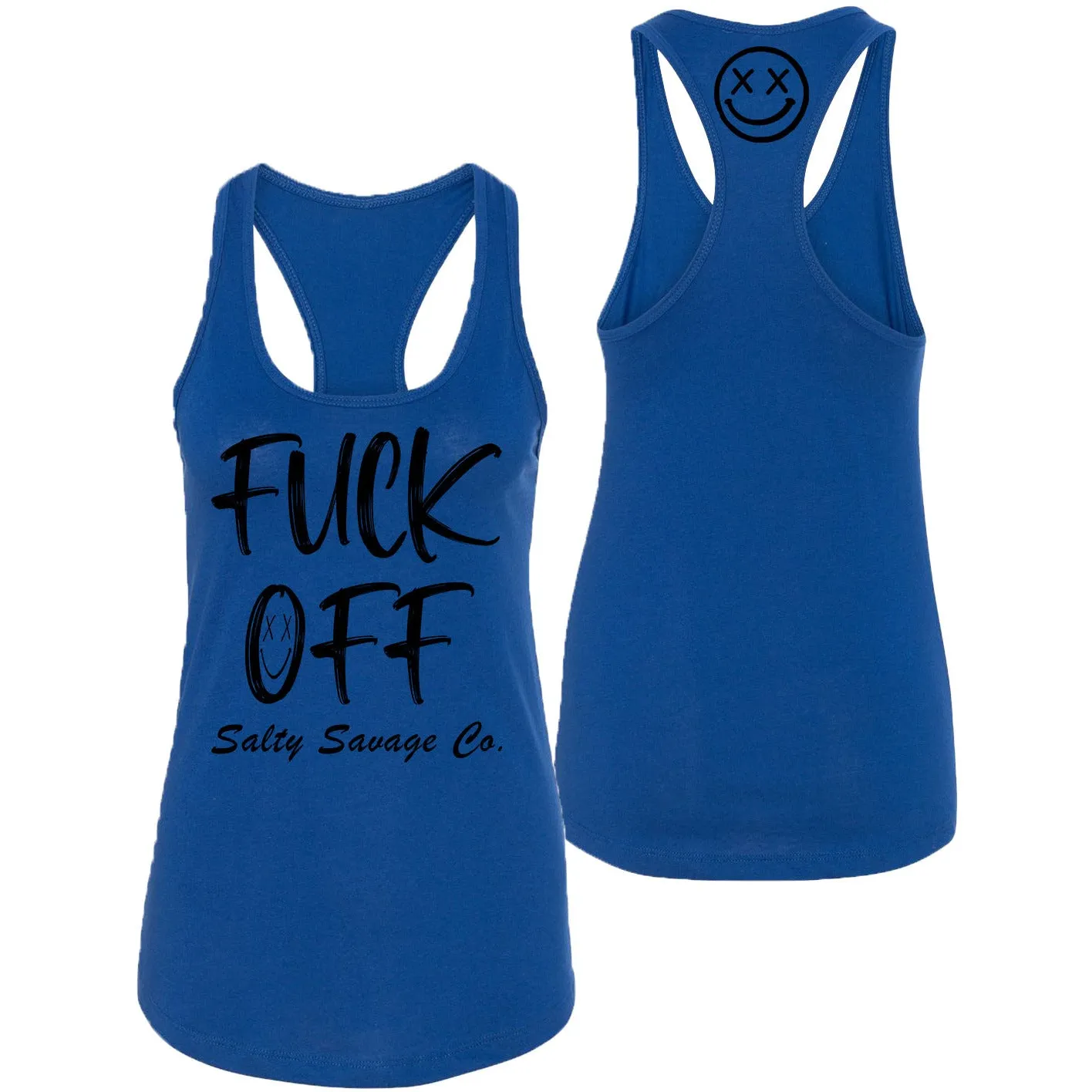 Salty Savage Ladies "Fuck Off" Racerback Tank