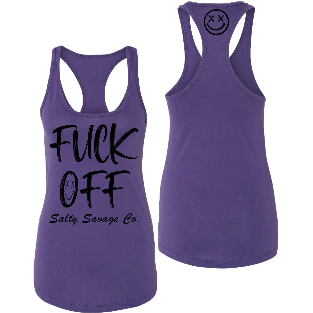 Salty Savage Ladies "Fuck Off" Racerback Tank