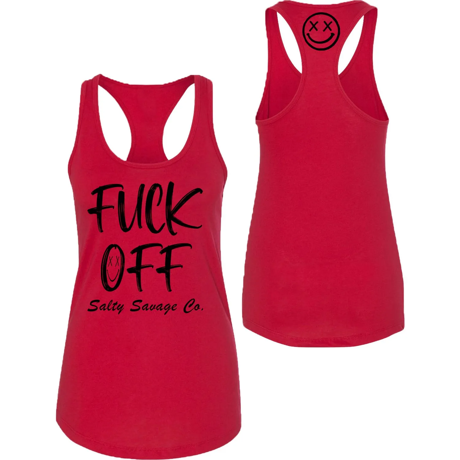 Salty Savage Ladies "Fuck Off" Racerback Tank