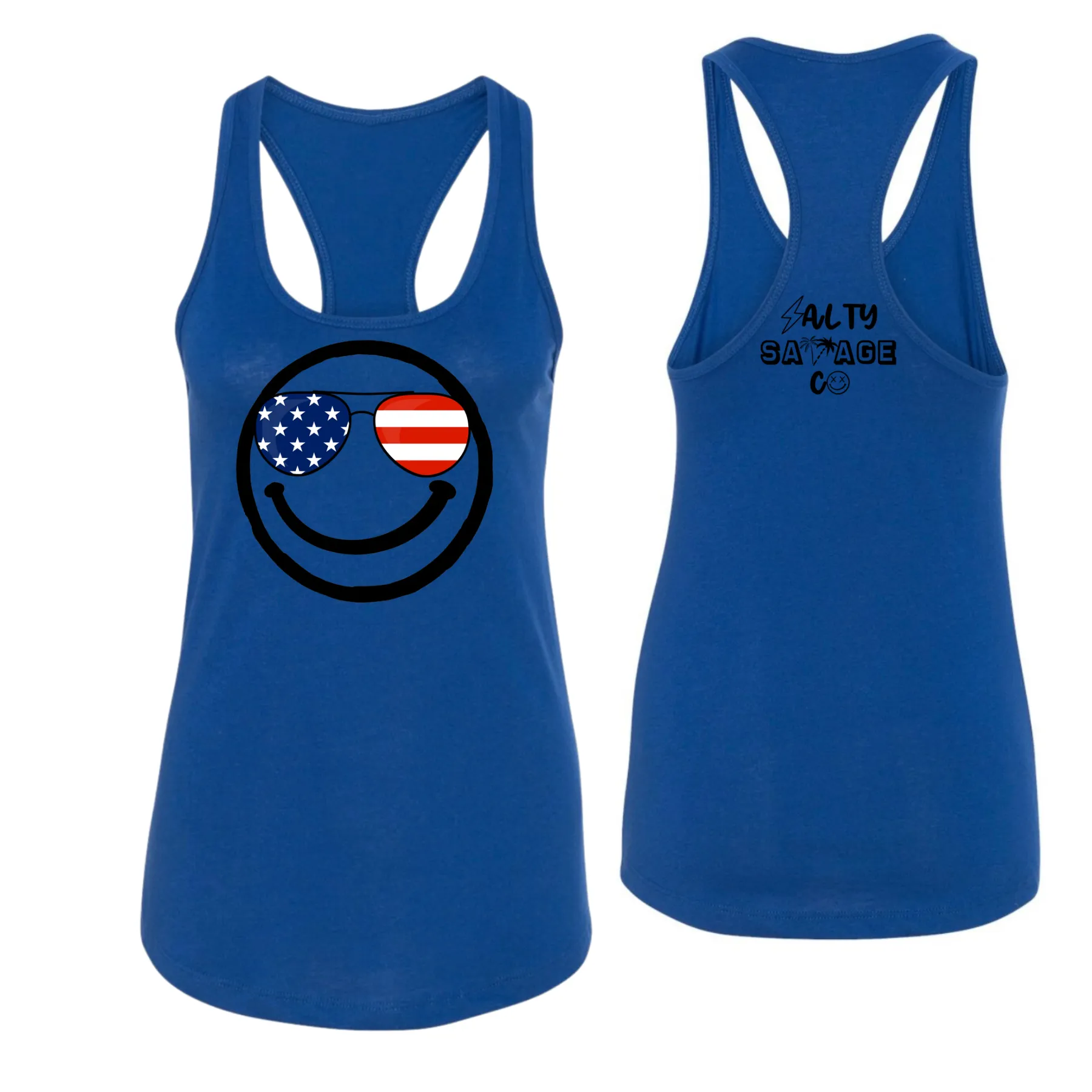 Salty Savage Ladies "MERICA" Racerback Tank