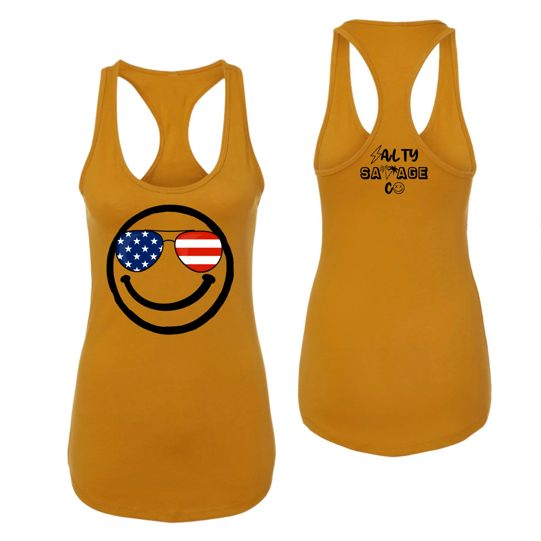 Salty Savage Ladies "MERICA" Racerback Tank