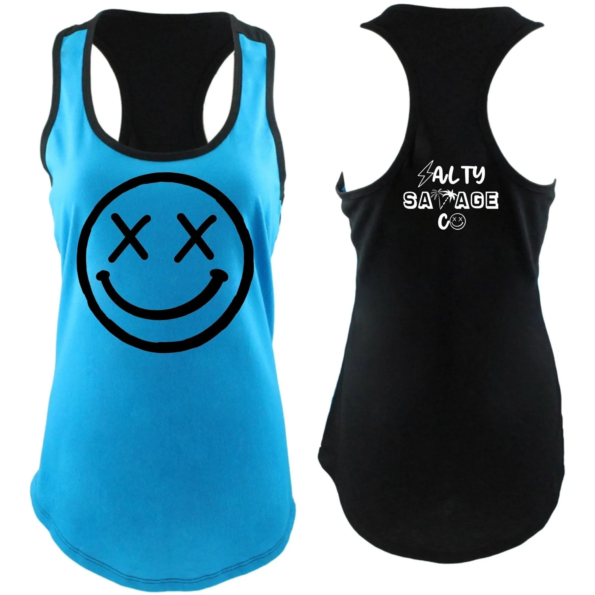 Salty Savage Ladies "OG Smile" Two Tone Racerback Tank