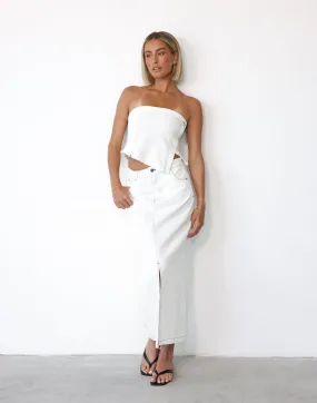 Shrina Maxi Skirt (White)