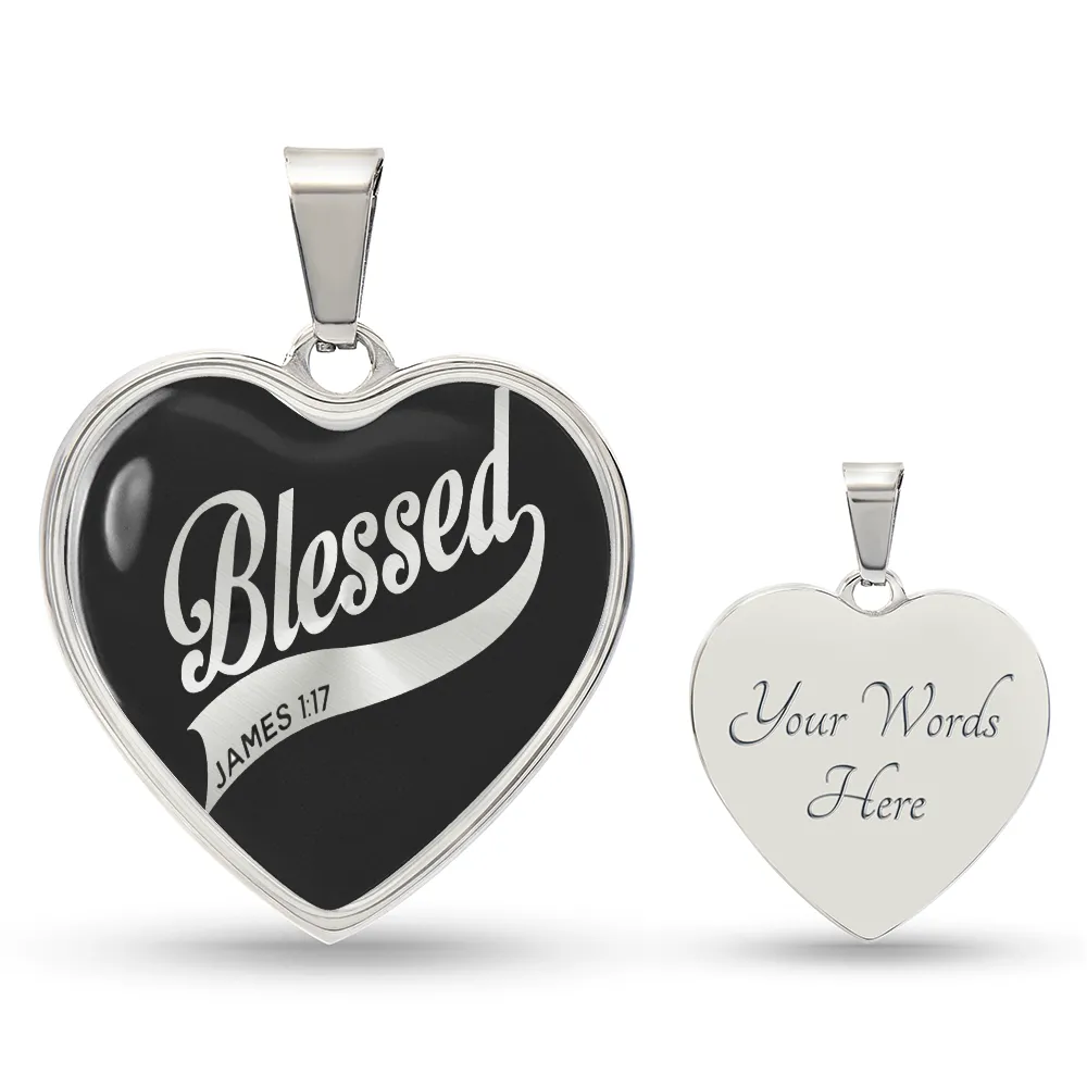 Silver Women Heart Necklace - Blessed Snake Chain