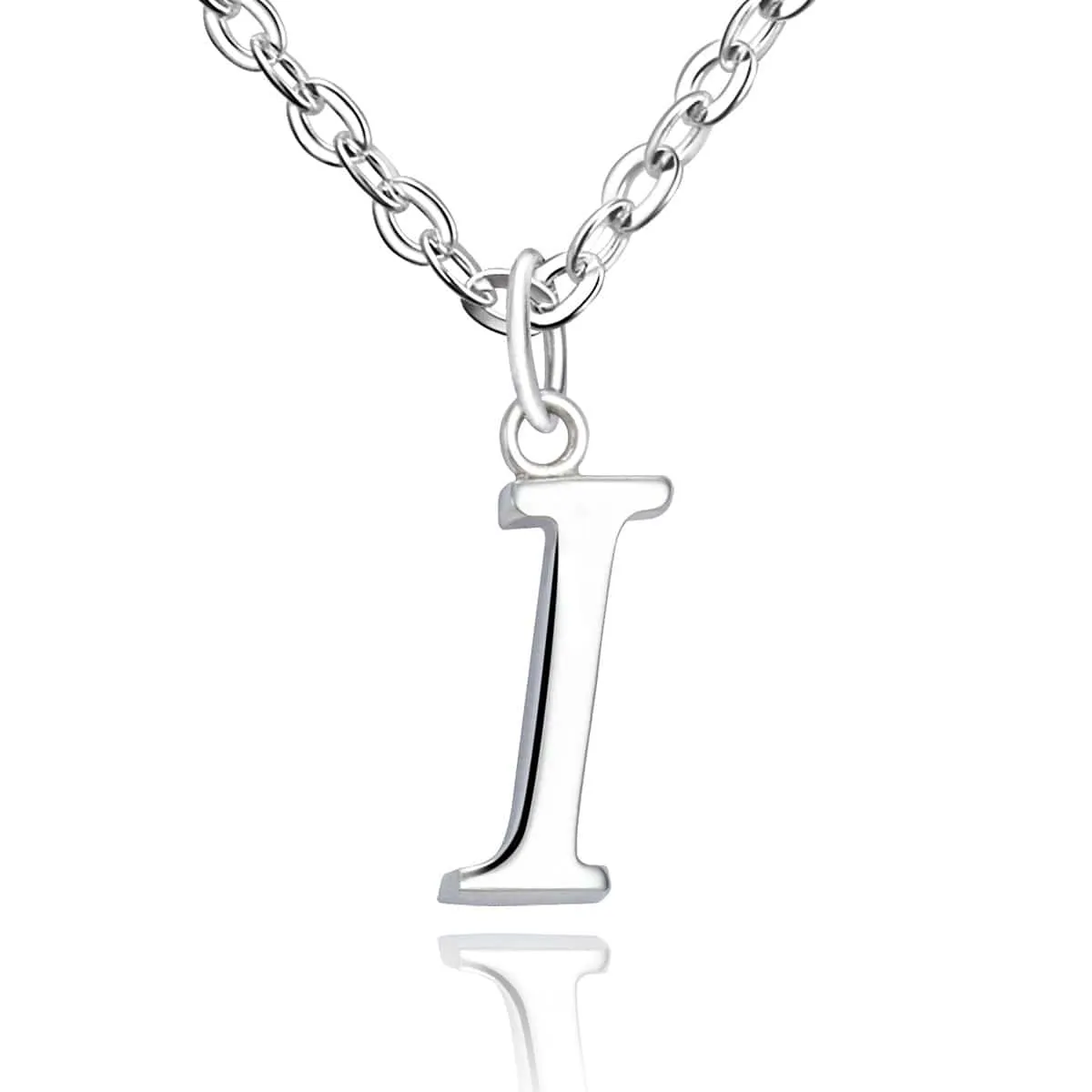 Simple Initial Necklaces Sterling Silver, 18-20