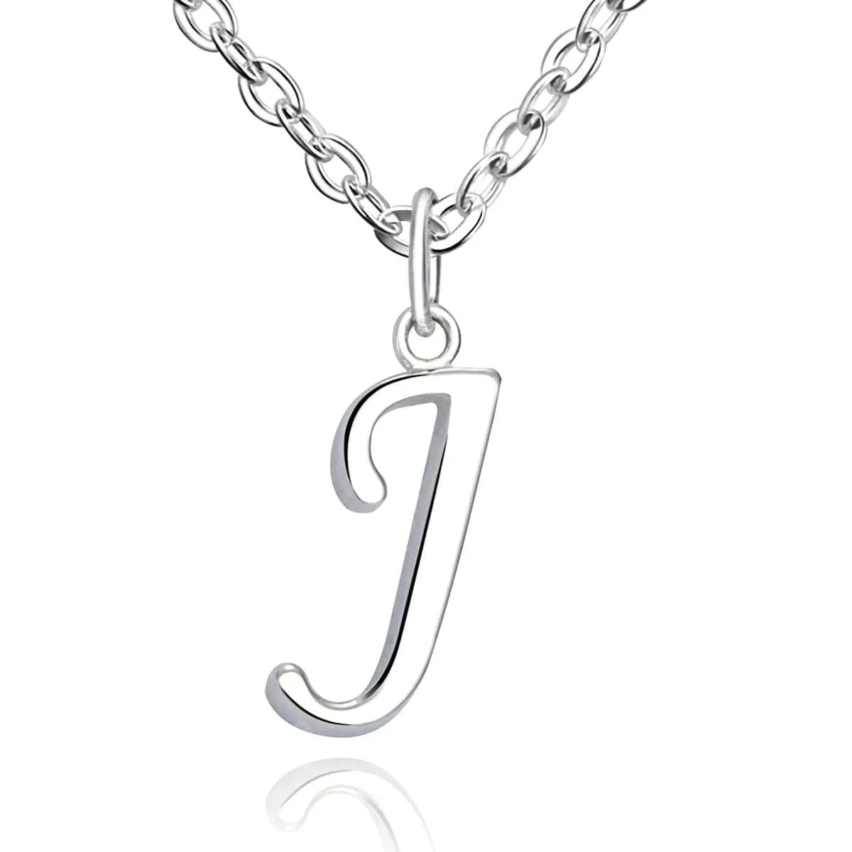 Simple Initial Necklaces Sterling Silver, 18-20