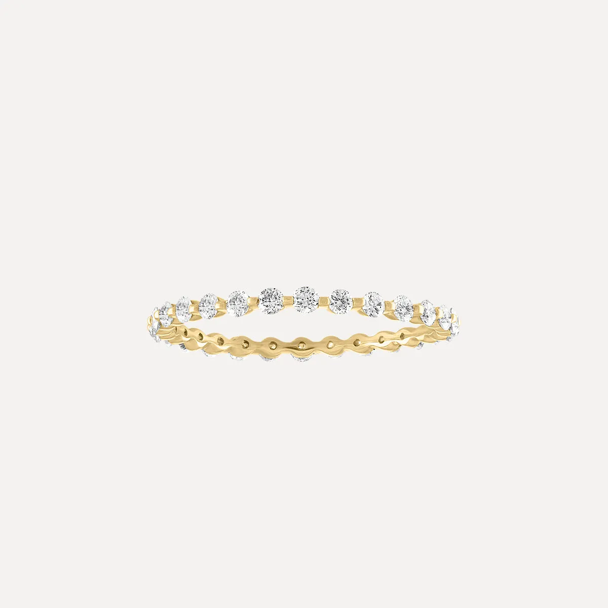 Single Prong Diamond Eternity Band