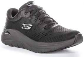 Skechers Arch Fit 2 Big Leaugue In All Black For Women