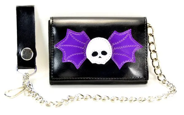 Skull And Wing Patched Wallet