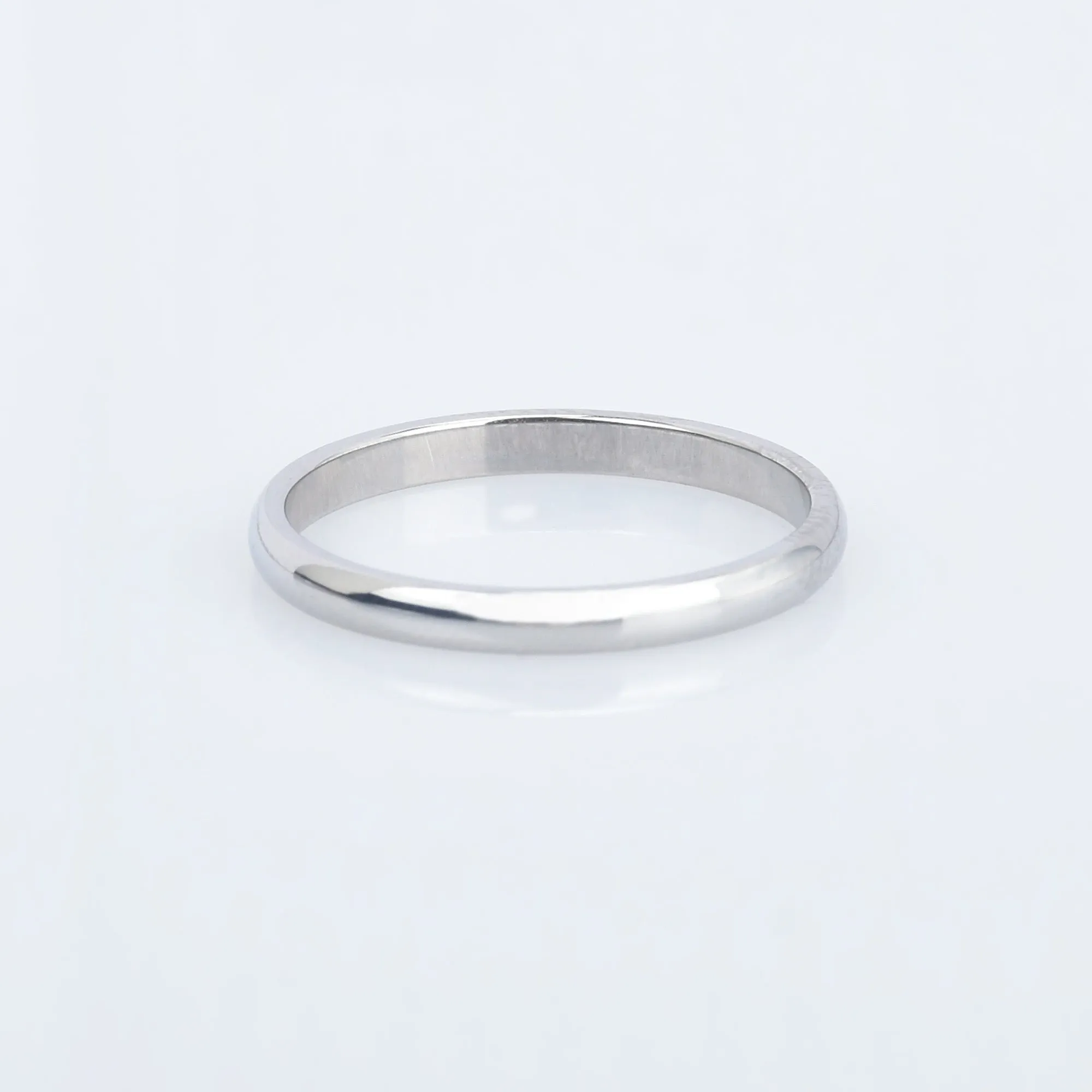 Smooth Titanium steel Ring 2mm width Stainless Steel Simple Wedding Couples Rings Round Ring Wholesale 1pcs 10288