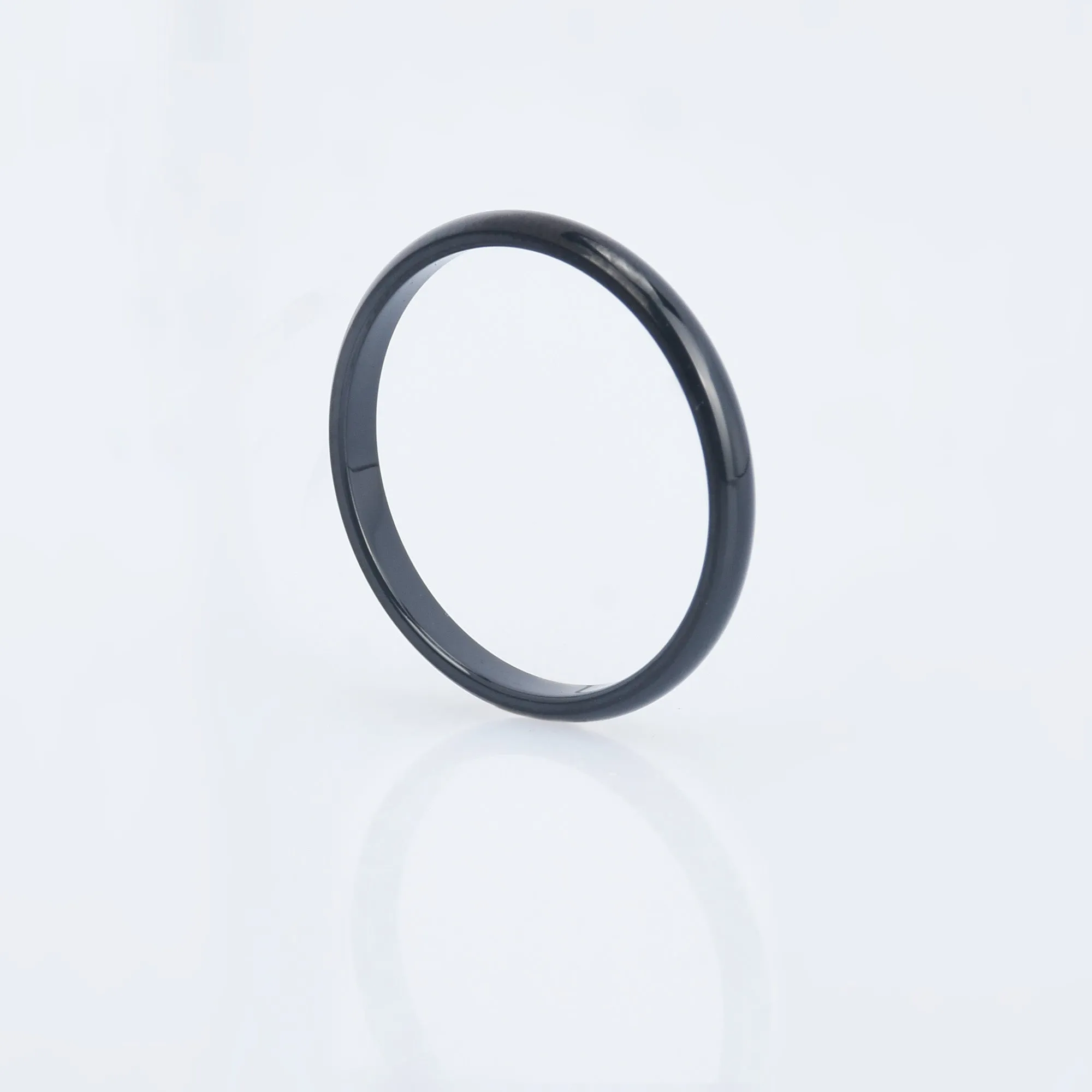 Smooth Titanium steel Ring 2mm width Stainless Steel Simple Wedding Couples Rings Round Ring Wholesale 1pcs 10288