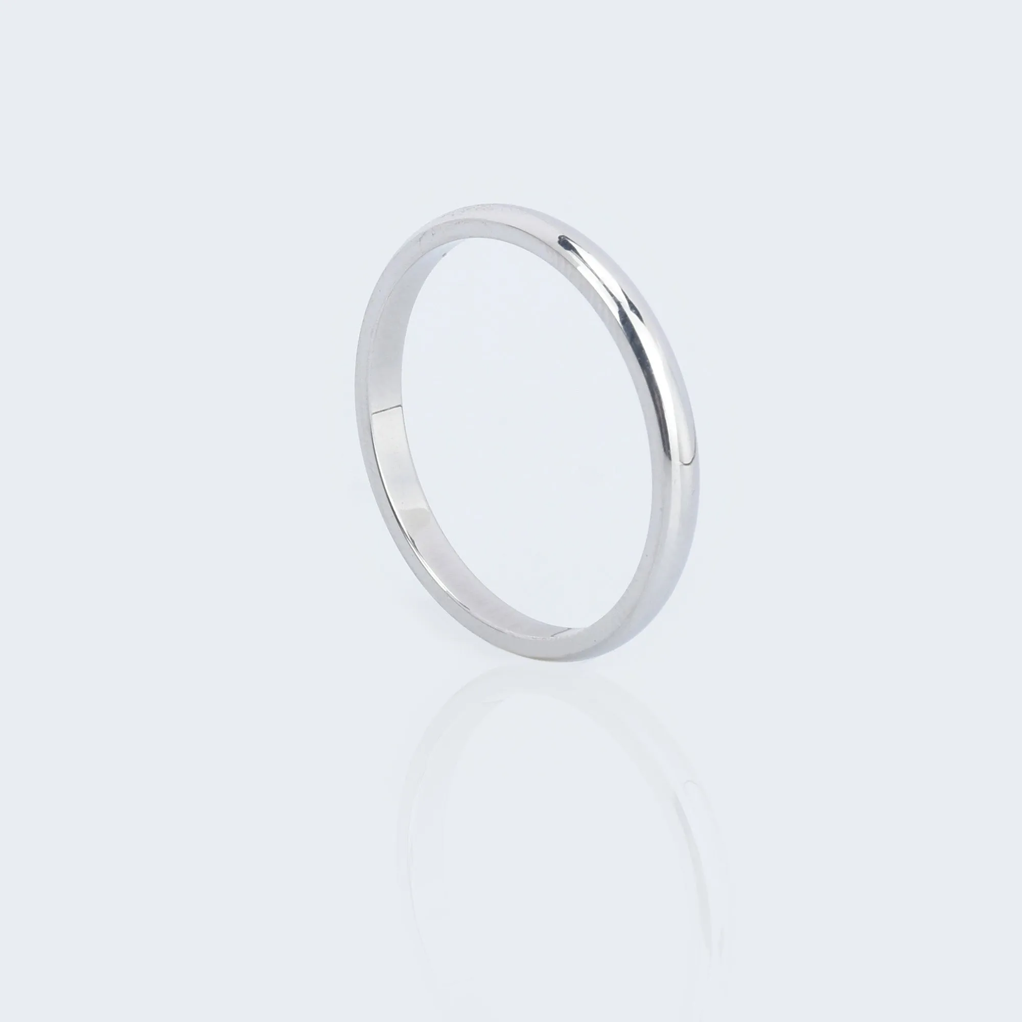 Smooth Titanium steel Ring 2mm width Stainless Steel Simple Wedding Couples Rings Round Ring Wholesale 1pcs 10288