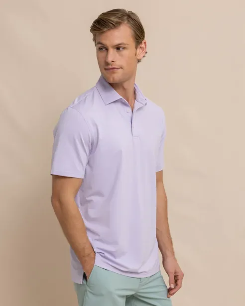 Southern Tide brrr°-eeze Heather Performance Polo Shirt - Orchid Petal