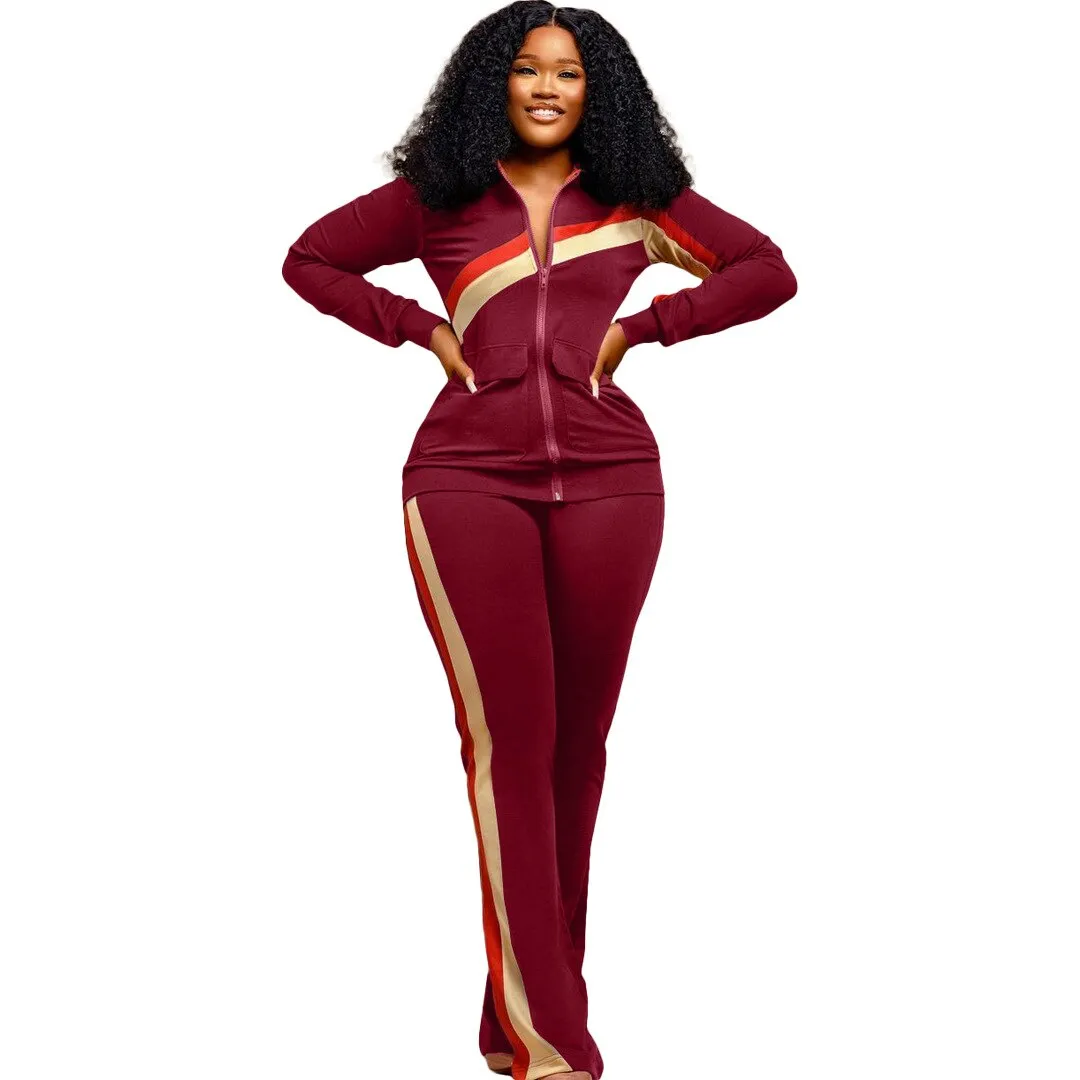 Sports Style Zipper Jumpsuits