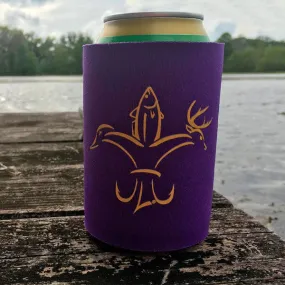 Sportsman Koozie - Purple & Gold