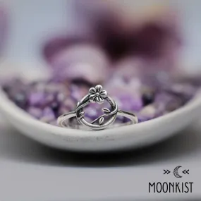 Sterling Silver Cutout Flower and Vine Ring | Moonkist Designs