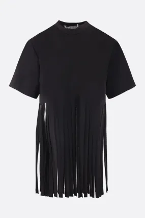 technical jersey t-shirt with fringes