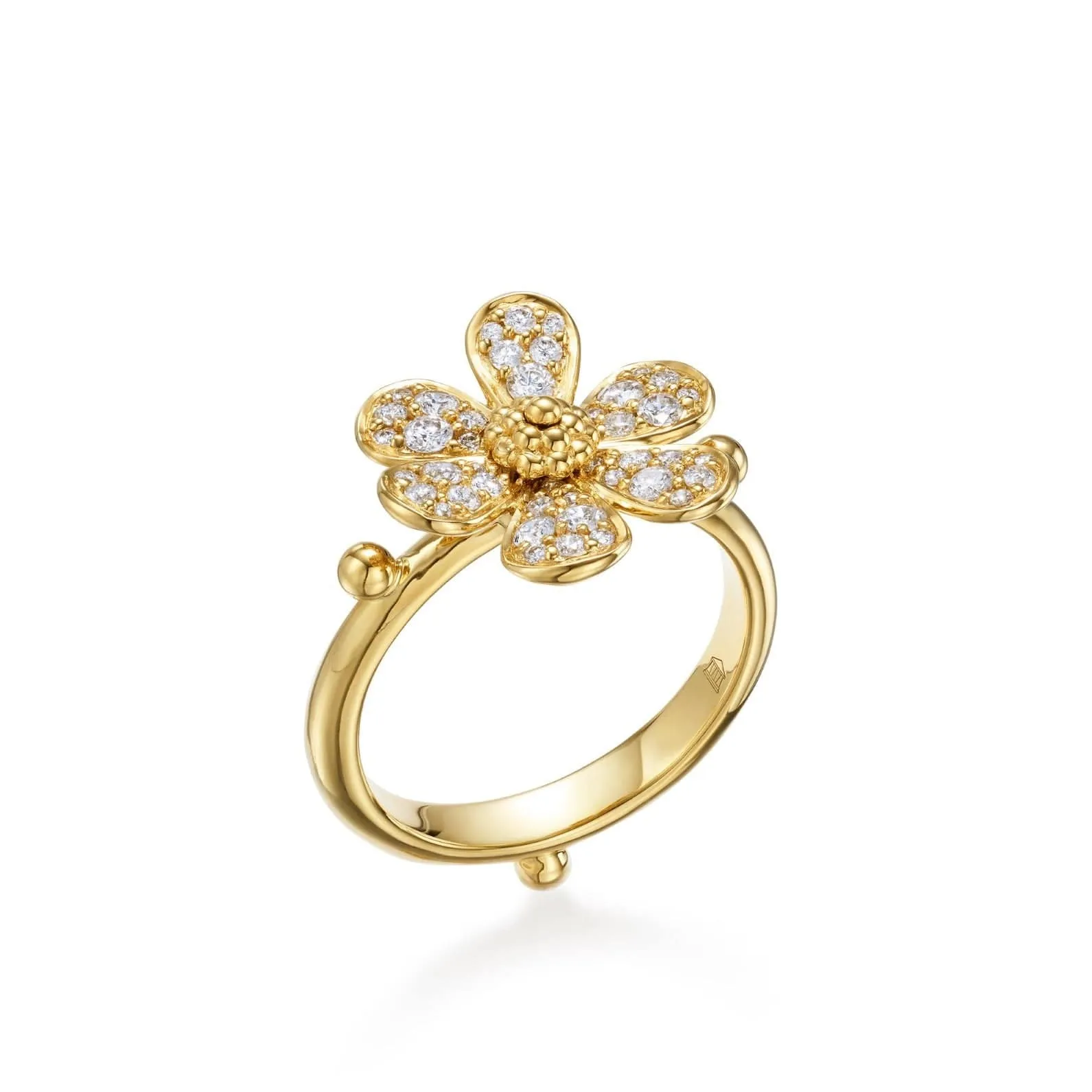 Temple St. Clair 18K Yellow Gold Diamond Snow Flower Ring