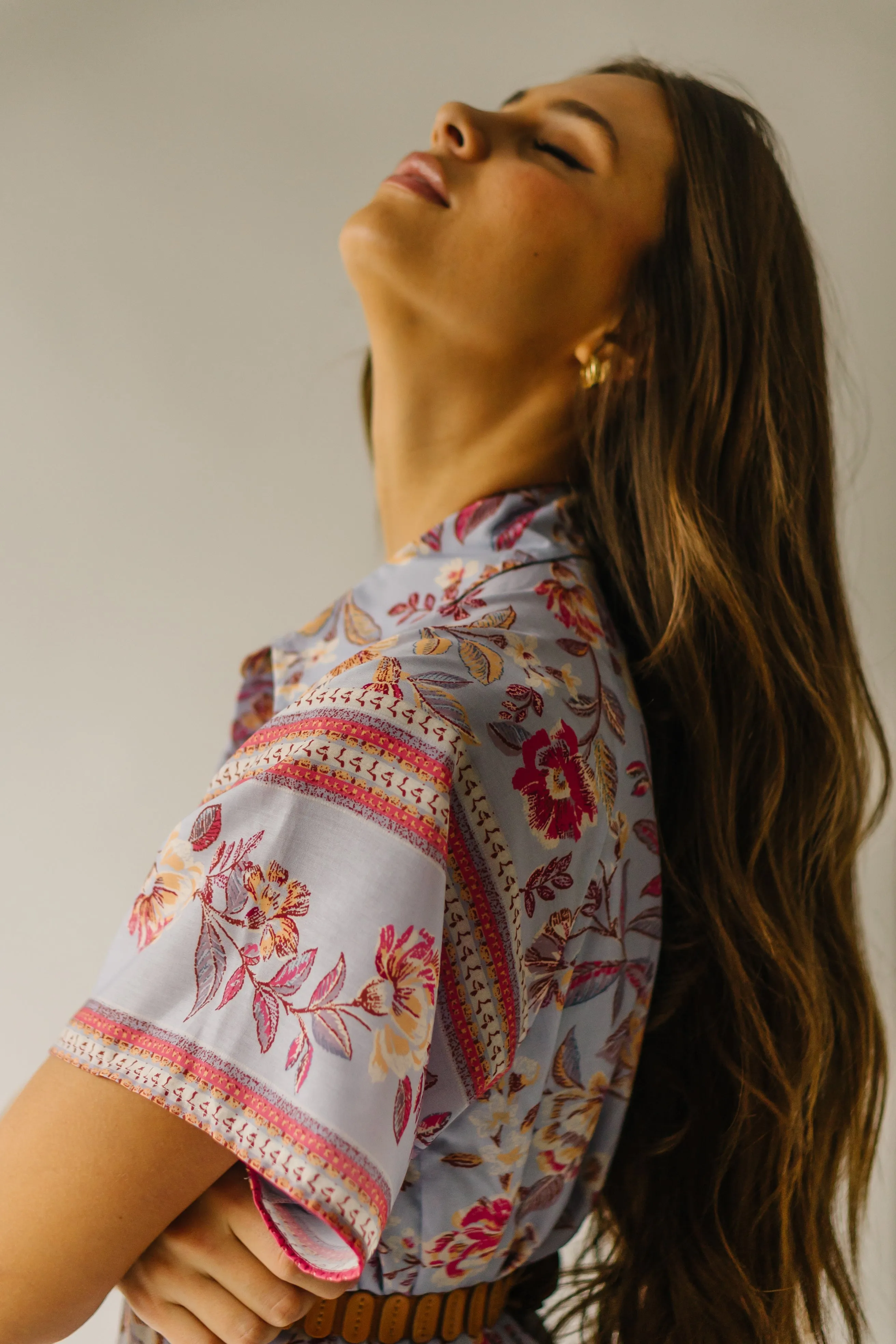 The Gillins Tunic Dress in Blue Multi