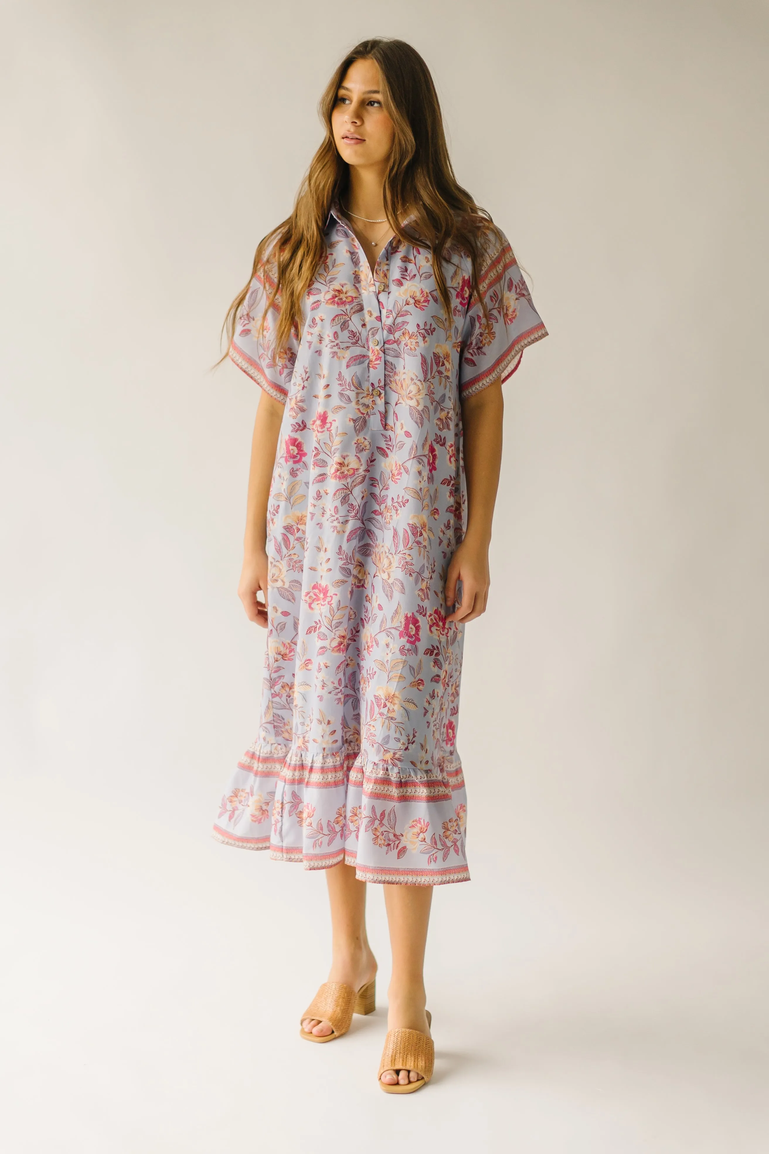 The Gillins Tunic Dress in Blue Multi